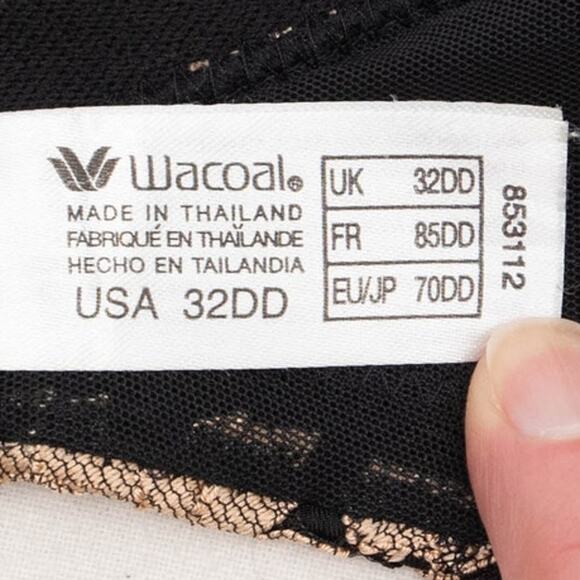 Wacoal Black Lace Opulence Contour Bra 853112 Size 32DD - Picture 6 of 10